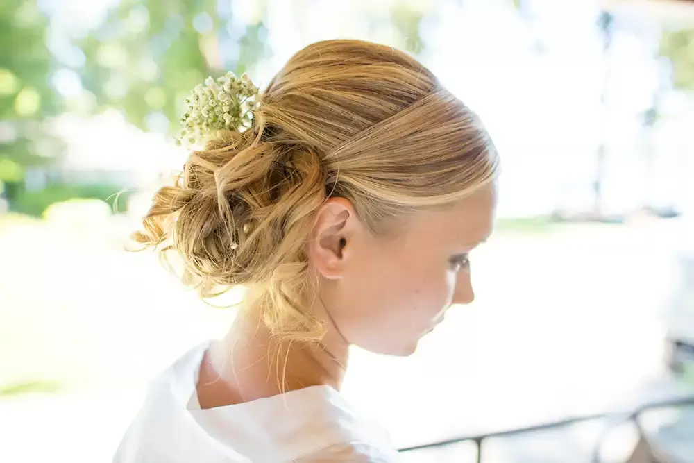 Alderbrook Resort Weddings
from ​Photographer Robert Knapp The bride turns to the side so I can photograph her hair. It's just been completed.