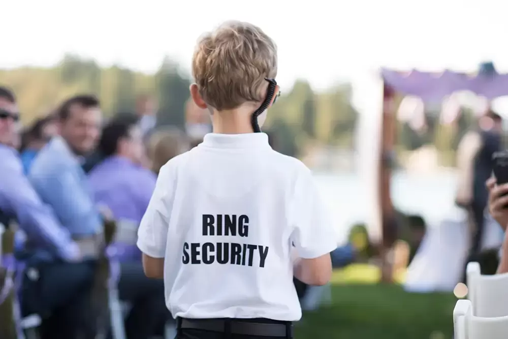 Alderbrook Resort Weddings
from ​Photographer Robert Knapp The ringbearer dressed up, like security, holding the ring