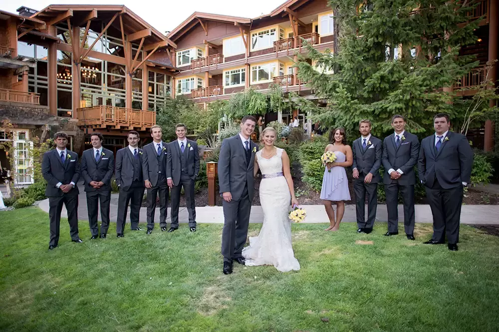 Alderbrook Resort Weddings
from ​Photographer Robert Knapp The entire wedding party stands for a photo