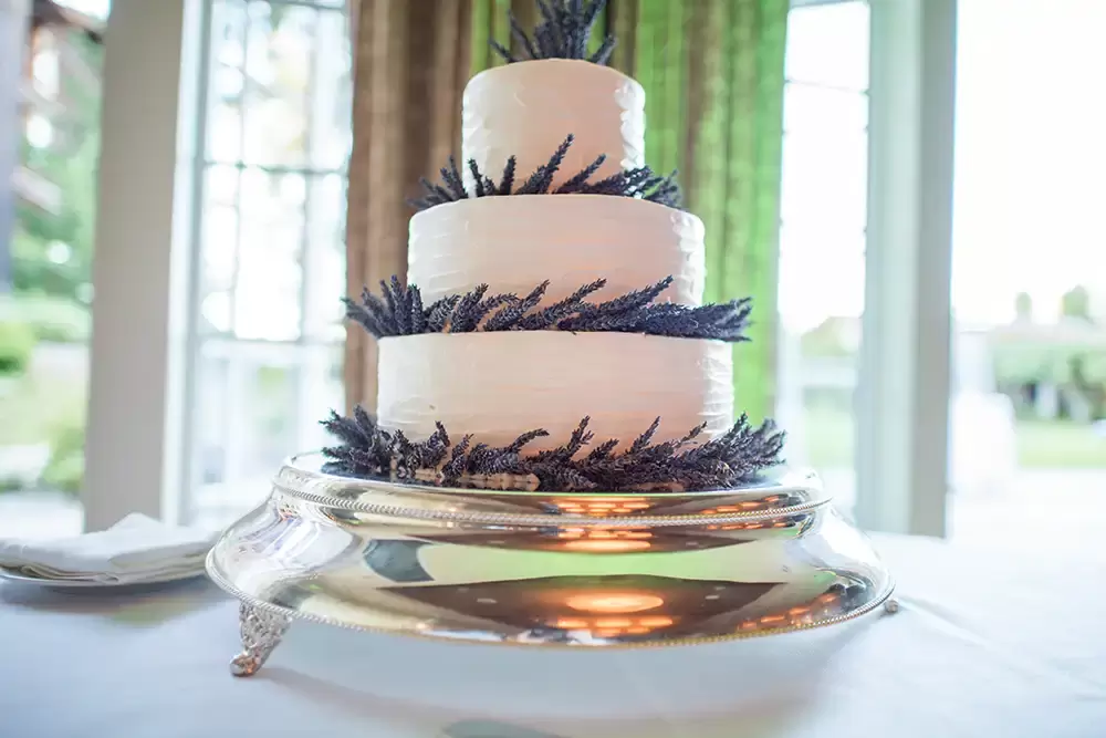 Alderbrook Resort Weddings
from ​Photographer Robert Knapp The wedding cake decorated with lavender