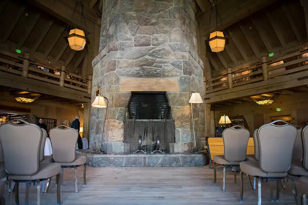 Wedding at Timberline Lodge ​from photographer Robert Knapp the ceremony location before the guest arrive 