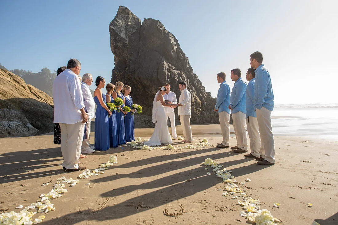 Wedding on the Beach Cannon Beach Wedding Photographer Robert Knapp 