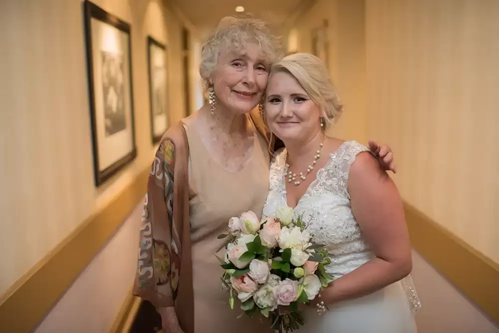 Hotel Deluxe Wedding in Portland Oregon
by Photographer Robert Knapp bride and her grandmother