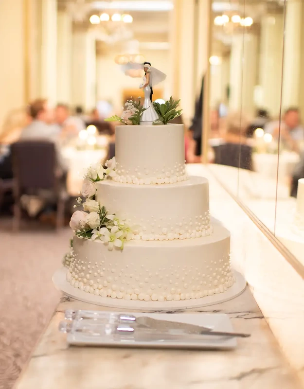 Hotel Deluxe Wedding in Portland Oregon
by Photographer Robert Knapp wedding cake with flash
