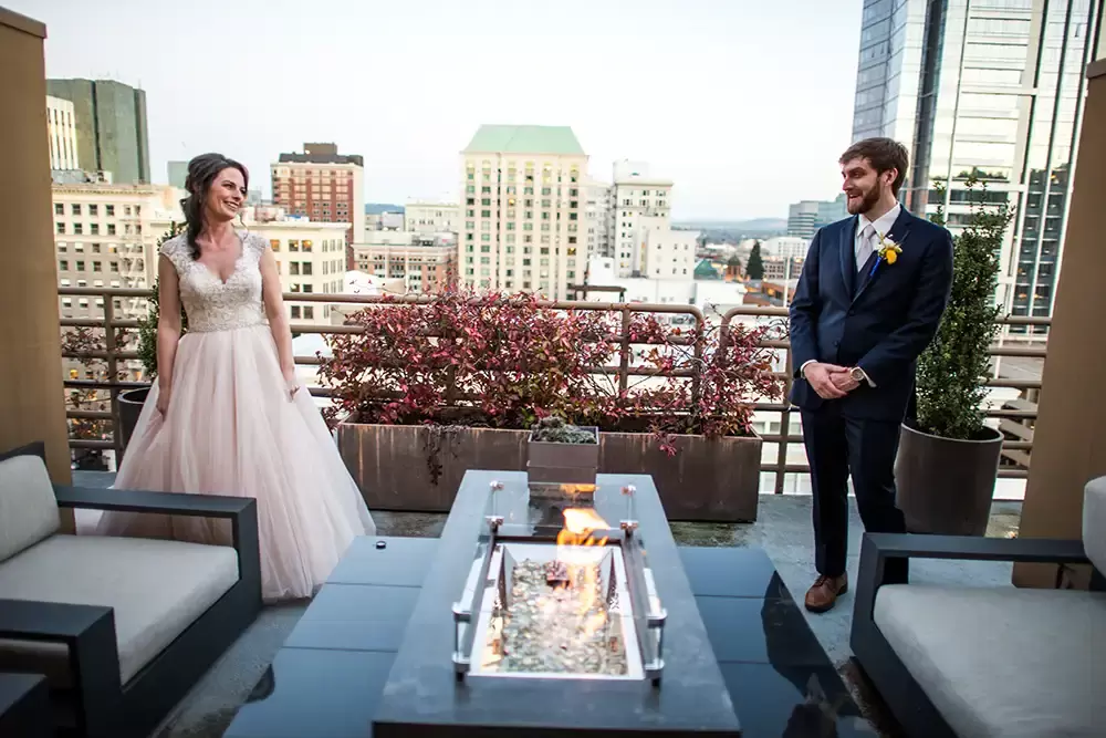 ​Modern Art Photograph 
Wedding Photographers in Portland
on location at the 
Portland Sentinel Hotel