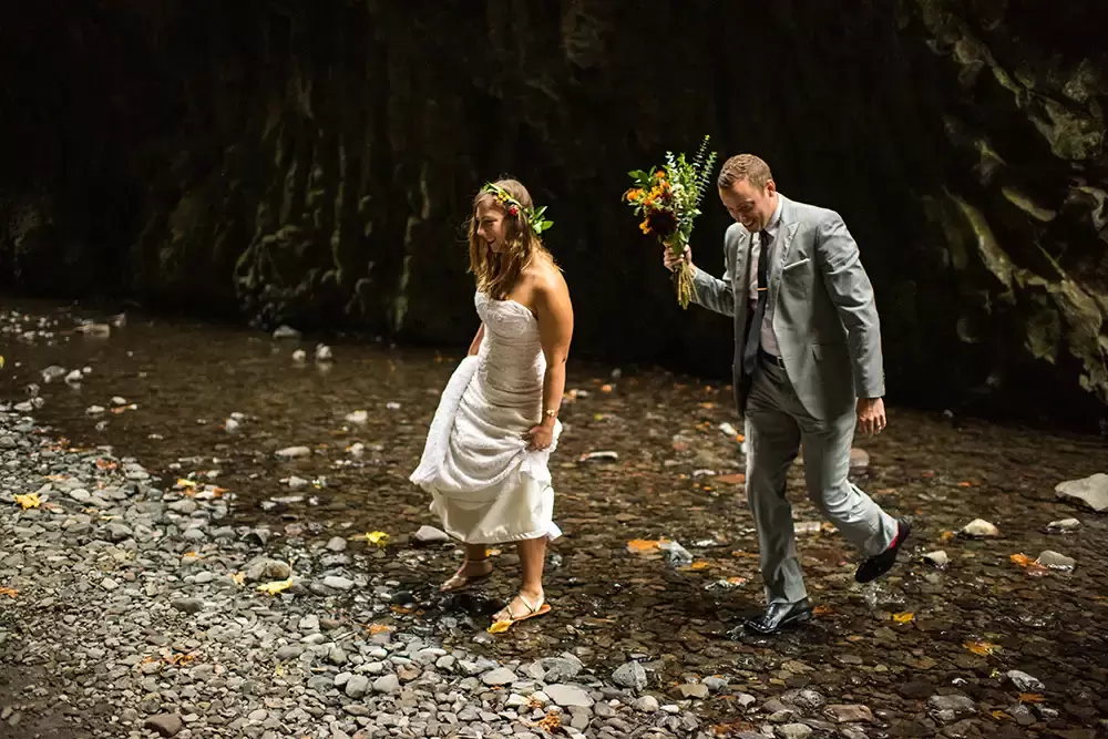 Trash the Dress Waterfall Wedding Photo Shoot from Photographer Robert Knapp