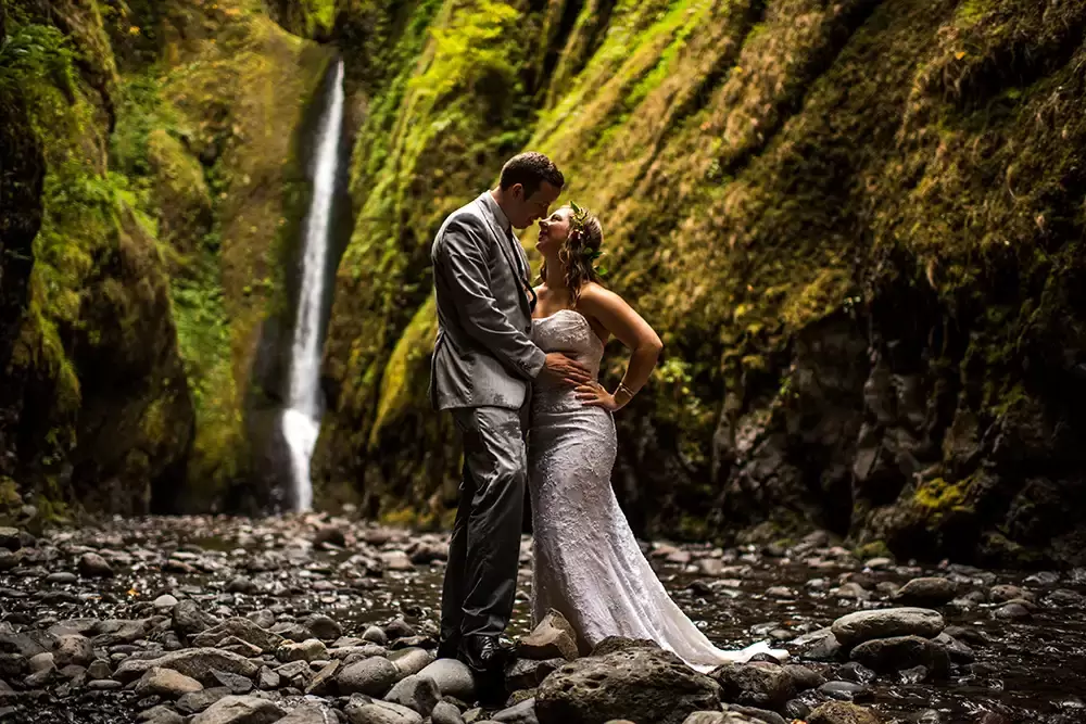 Trash the Dress Waterfall Wedding Photo Shoot from Photographer Robert Knapp